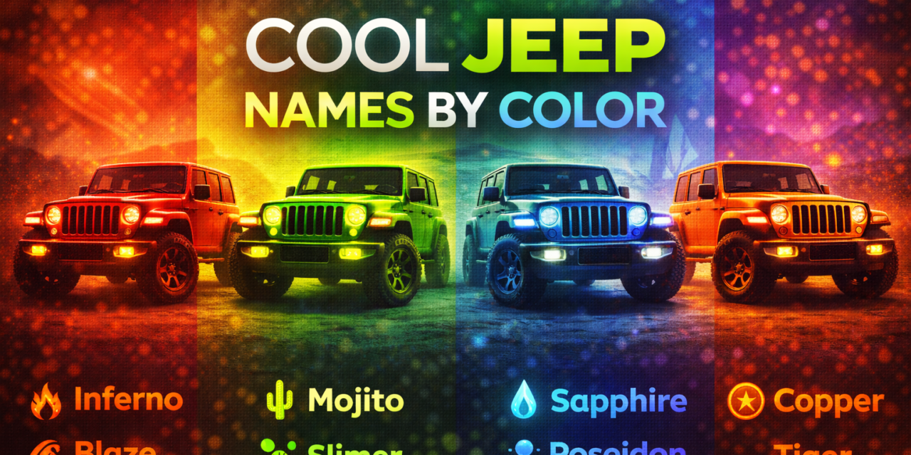 Cool Jeep Names by Color That Match Your Ride