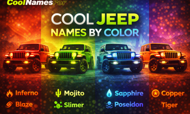 Cool Jeep Names by Color That Match Your Ride